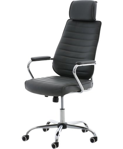 Clp Comfortabele draaibare bureaustoel, managerstoel RAKO - ergonomisch, hoge rugleuning - grijs