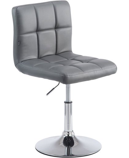 Clp Design fauteuil PALMA V2,  Draagvermogen 135 kg, gestoffeerd, zitting draaibaar en in hoogte verstelbaar, met kunstlederen hoes - grijs