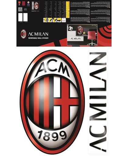 AC Milan Logo - Muursticker - 50 x 32 cm - Multi