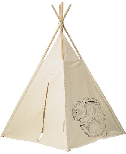 Bloomingville Mini - Tipi Tent - Katoen/hout - Naturel/Print