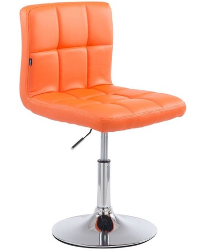 Clp Design fauteuil PALMA V2,  Draagvermogen 135 kg, gestoffeerd, zitting draaibaar en in hoogte verstelbaar, met kunstlederen hoes - oranje