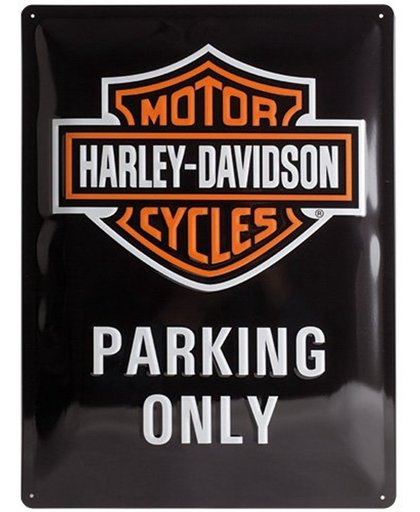 Retro Metalen Reclamebord Harley-Davidson Parking Only 30 x 40 cm