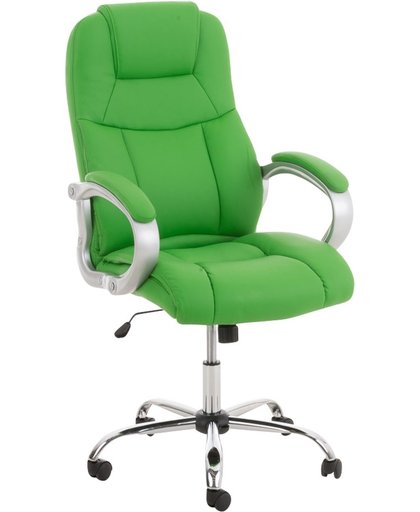 Clp XL comfortabele bureaustoel BIG APOLL directiestoel, managerstoel  - zware belasting (tot 150 kg), ergonomisch, kunstleren bekleding - groen