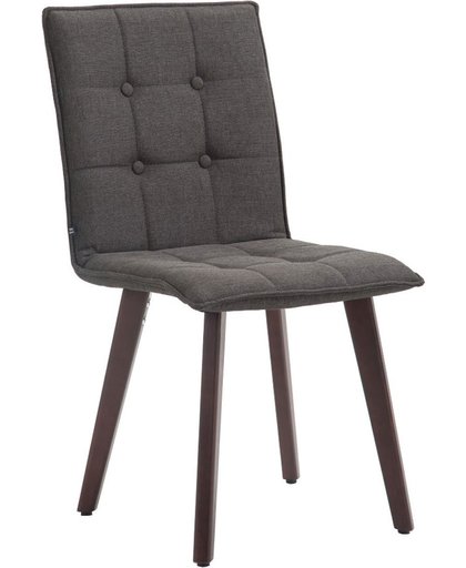 Clp Eetkamerstoel MILLER, wachtkamerstoel, bezoekersstoel met beukenhouten frame, keukenstoel, bekleding van stof, - donkergrijs, kleur onderstel : cappucino
