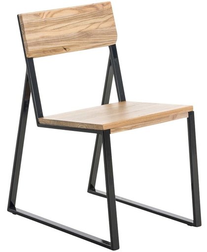 Clp Retro Stoel TWAIN, stoel in industriële look, vergaderstoel, bistro-stoel, vergaderstoel, eetkamerstoel, woonkamerstoel, wachtkamerstoel, - natura