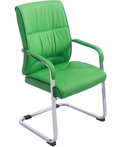 Clp Bezoekersstoel, wachtkamerstoel ANUBIS - verchroomde cantilver, zware belasting (tot 260 kg) - kantoor, vergaderstoel, conferentiestoel - groen