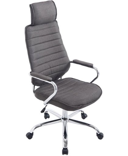 Clp Comfortabele draaibare bureaustoel RAKO managerstoel - ergonomisch, hoge rugleuning - donkergrijs