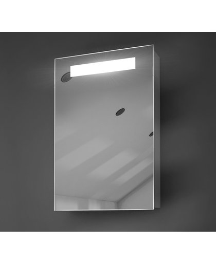 Verwarmd 40x60 cm spiegelkastje met verlichting en stopcontact