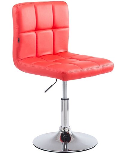 Clp Design fauteuil PALMA V2,  Draagvermogen 135 kg, gestoffeerd, zitting draaibaar en in hoogte verstelbaar, met kunstlederen hoes - rood
