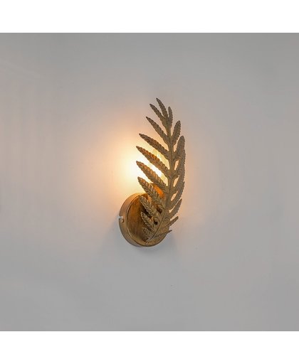 QAZQA Botanica - Wandlamp - 1 lichts - D 95 mm - goud/messing