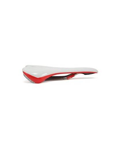 Griffon race/sport Zadel Titan Rail 132 mm wit/rood