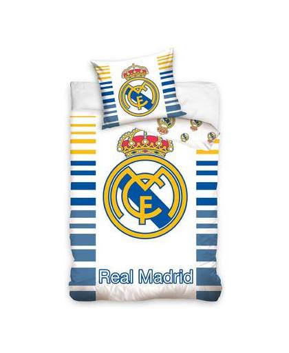 Real Madrid dekbedovertrek wit blauw 140 X 200