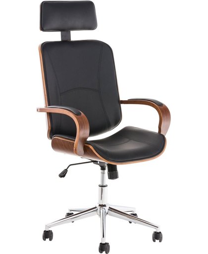 Clp Luxueuze bureaustoel DAYTON directiestoel, managerstoel  - ergonomisch - zwart