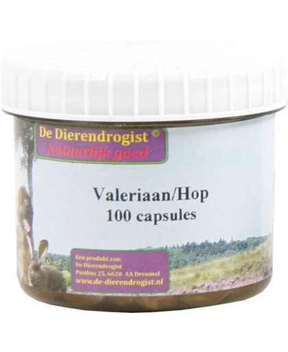 Dierendrogist Valeriaan/Hop Capsules - 100 stuks