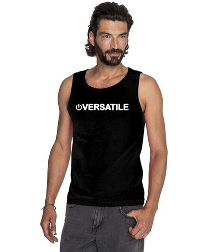 Gay tanktop/ singlet shirt power versatile zwart heren  - Homo shirts XL