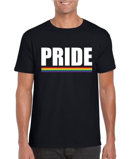 Gay Pride t-shirt zwart Pride heren - LGBT/ Homo shirts S