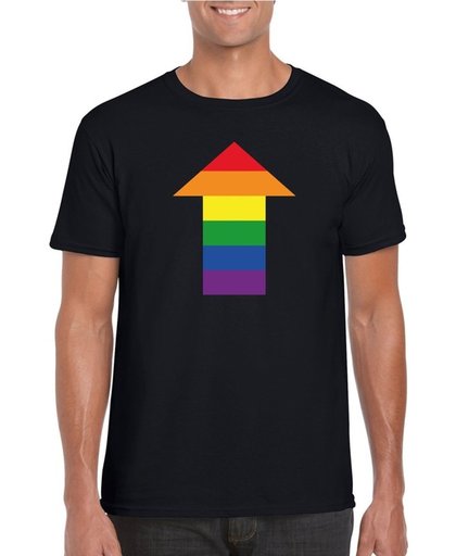 Gay shirt pijl top zwart heren  - Homo shirts M