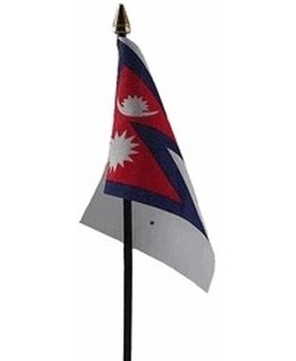Nepal mini vlaggetje op stok 10 x 15 cm
