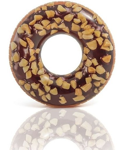 Bruine opblaasbare chocolade donut  zwemband 114cm