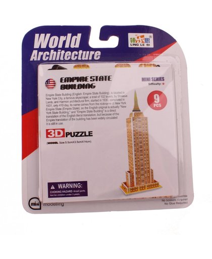 Jonotoys 3d-puzzel Empire State Building Klein 7-delig Brons