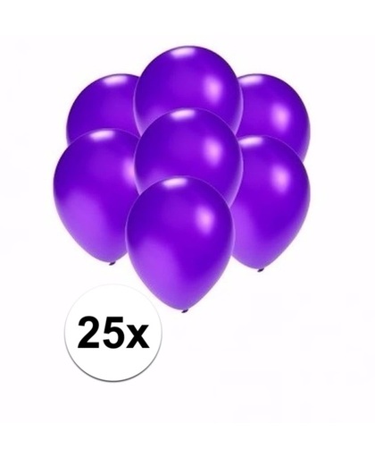 Kleine metallic paarse ballonnen 25 stuks