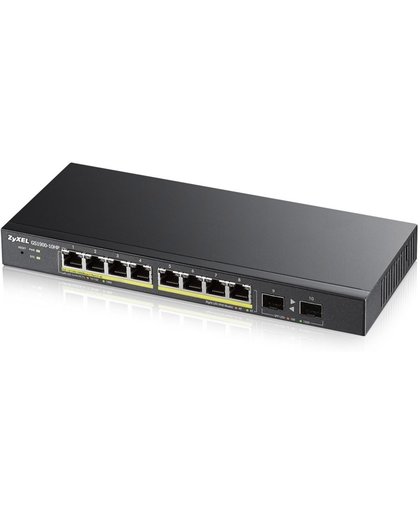 ZyXEL GS1900-10HP Beheerde netwerkswitch L2 Gigabit Ethernet (10/100/1000) Power over Ethernet (PoE) 1U Zwart