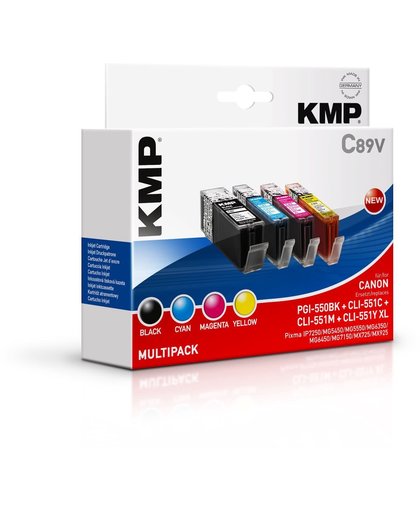 KMP Canon Pixma PGI-550BK/CLI-551C/M/Y  Multipack