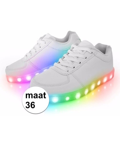 Lichtgevende disco schoenen / sneakers LED maat 36 - kinderen