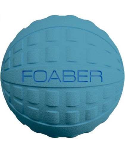 Foaber bounce bal foam / rubber blauw 8x8x8 cm
