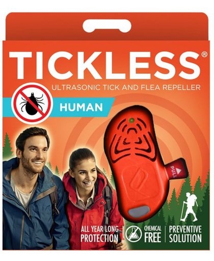 TickLess teken en vlooien afweer voor Kinderen / Volwassenen - Oranje/Rood