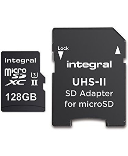 Integral 128GB microSDXC 128GB MicroSDXC UHS-II Klasse 10 flashgeheugen