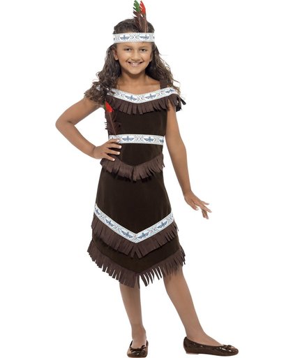 "Bruine indianen outfit voor meisjes  - Kinderkostuums - 152/158"