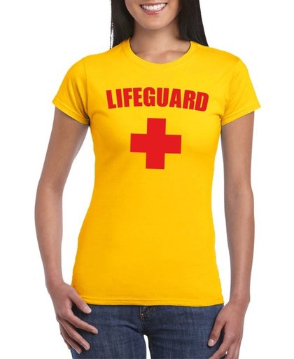 Lifeguard verkleed shirt geel dames - reddingsbrigade shirt - Verkleedkleding L