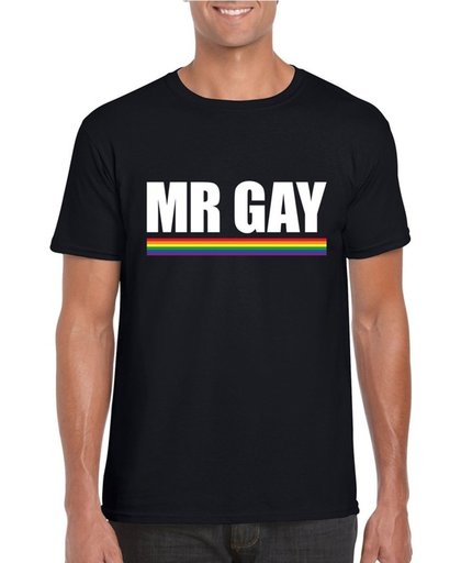 Gay Pride t-shirt zwart Mr Gay heren - LGBT/ Homo shirts 2XL