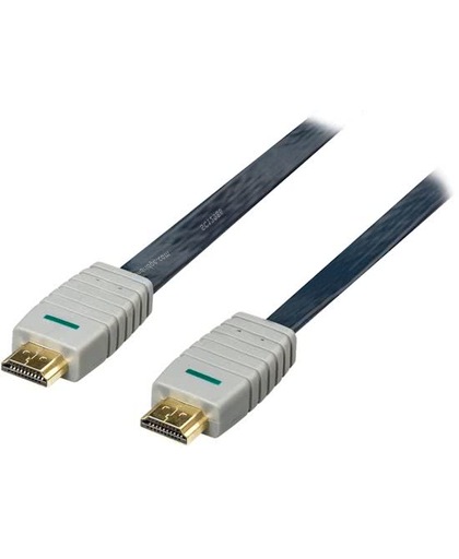 Bandridge platte HDMI 1.4 High Speed with Ethernet kabel met vergulde contacten - 2 meter