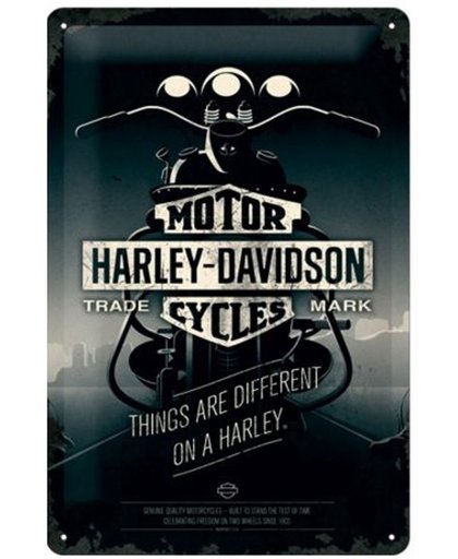 Harley-Davidson Things Are Different Metalen Wandbord 20x30 cm