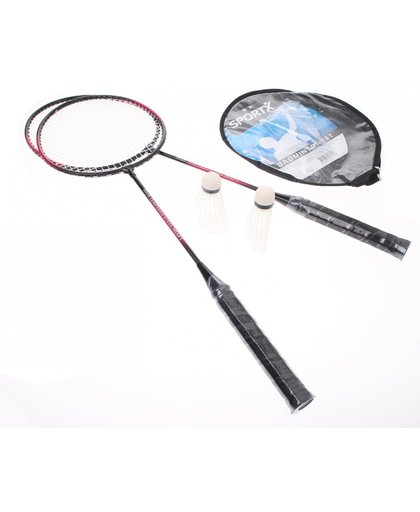 Sportx Badmintonset luxe roze zwart