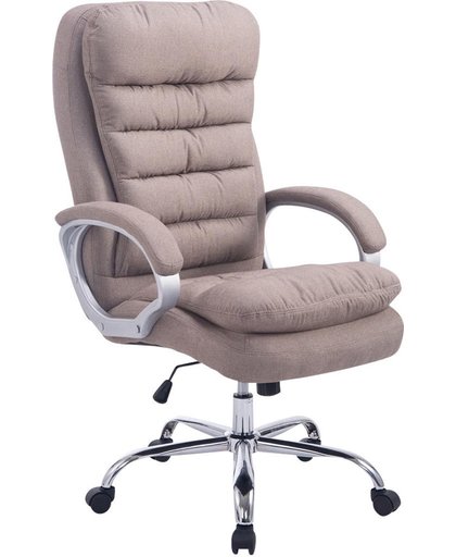 Clp Comfortabele  XXL-bureaustoel VANCOUVER BIG directiestoel, managerstoel - belastbaar tot 235 kg - ergonomisch - taupe