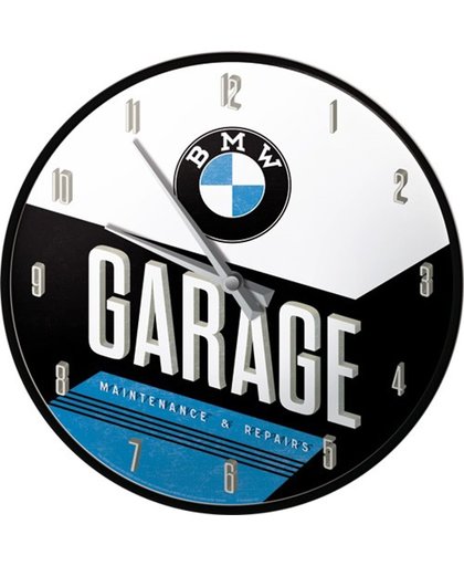 Nostalgic Art Wandklok 30cm BMW Garage