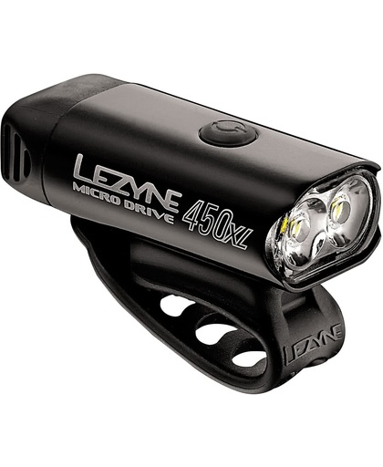 Lezyne Micro Drive 450 XL - Koplamp Fiets - LED - USB - Zwart