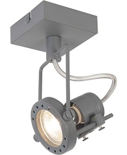QAZQA WL Suplux - Wandlamp - 1 lichts - H 125 mm - antraciet