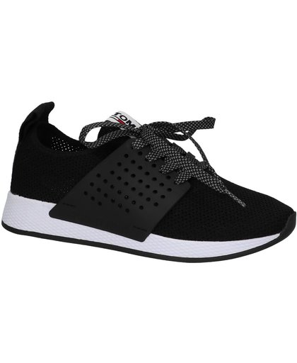 Tommy Hilfiger - Tommy Jeans Knit Sneaker - Sneaker laag sportief - Dames - Maat 41 - Zwart;Zwarte - 990 -Black