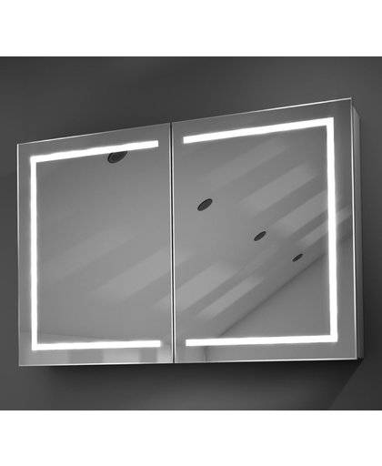 90 cm brede badkamer spiegelkast met hoge lichtopbrengst en spiegelverwarming 90 cm