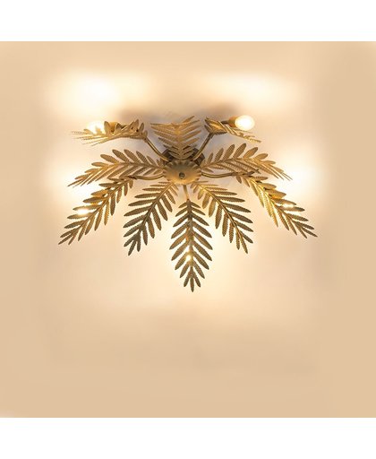 QAZQA Botanica - Plafondlamp - 5 lichts - Ø 700 mm - goud/messing