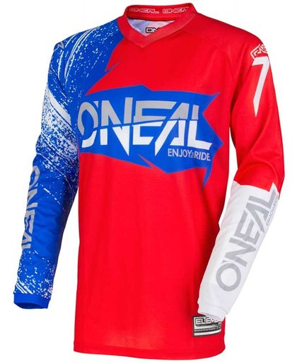 O'Neal Crossshirt Element Burnout Red/White/Blue-L