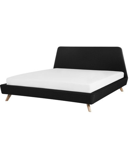 Beliani Vienne - Bed - polyester - zwart - 180 x 200 cm
