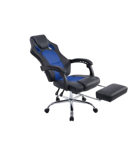 Clp Relax Sport Bureaustoel ENERGY Racing chair - Gaming chair met voetsteun - blauw,