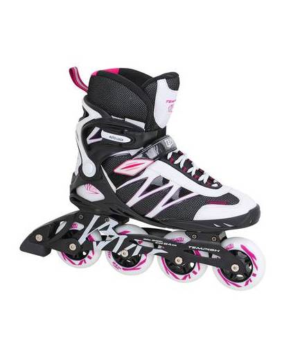 Tempish wire inline skates dames zwart/wit/roze maat 37