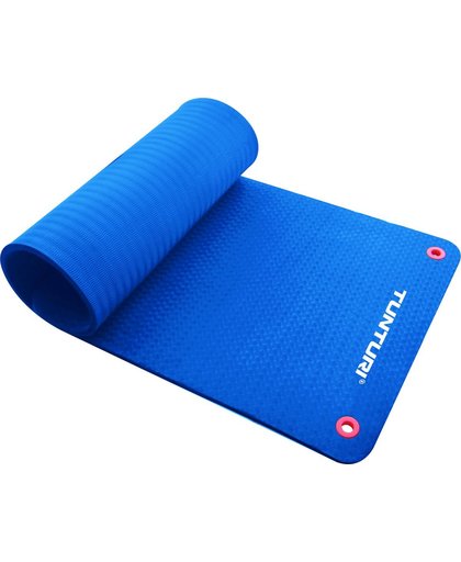 Tunturi Pro - Fitnessmat - Oefenmat - 140 cm x 60 cm x 1,5 cm - Blauw