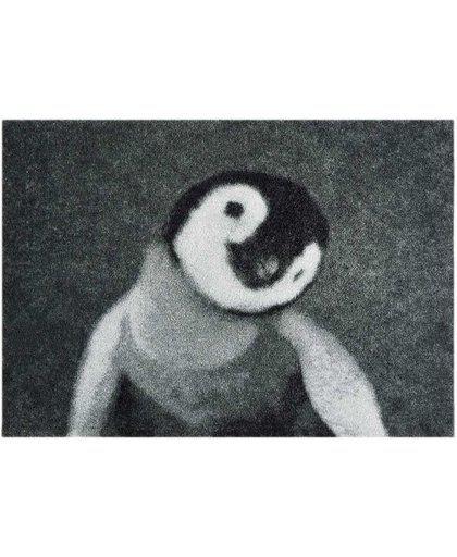 Deurmat Pinguïn Wasbaar 30 °C 102863 50x70 cm Grijs & Zwart